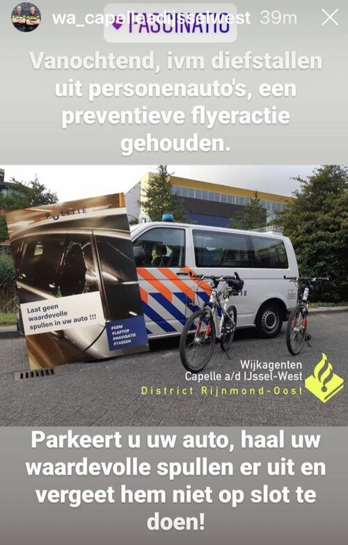 Auto-inbreker aanhouding heterdaad